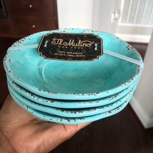 🕊 Blue Melamine Bowls